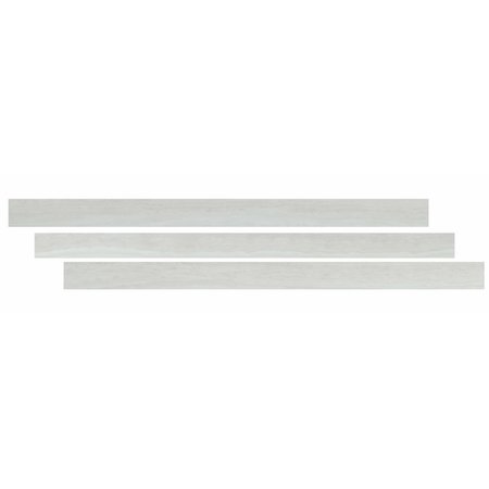 MSI White Ocean 0.75 In. Thick X 2.33 In. Wide X 94 In. L Luxury Vinyl Overlapping Stair Nose Molding ZOR-LVT-T-0233